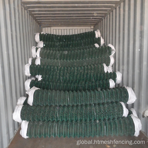 Wire Fence 4' 9"x49' 2" Green galvanized chain-link mesh fence Factory